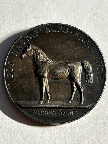 Zweden. Oscar II. Medal ND (1887-1889) / For furthering, Gestempeld