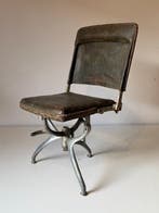 J.DENY - Tabouret - Métal, Cuir - Chaise pliante tram