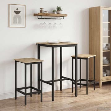 vidaXL Bartafel 52 x 52 x 90 cm Bewerkt hout Sonoma Eiken, Verzenden