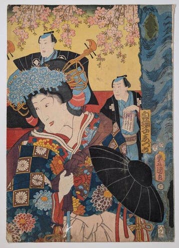 Kunisada • DE MICHIYUKI VOSSENDANS • YOSHITSUNE, Antiek en Kunst