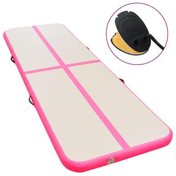 vidaXL Gymnastiekmat met pomp opblaasbaar 800x100x10 cm PVC, Verzenden, Nieuw