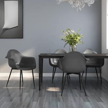 vidaXL Eetkamerstoelen 4 st PP grijs, Verzenden, Nieuw