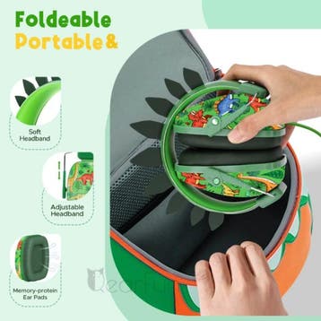 Dino Koptelefoon Kids - Dinosaurus Headset Headphones voor, Verzenden