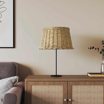 vidaXL Lampenkap Ø45x28 cm wicker bruin, Verzenden, Nieuw