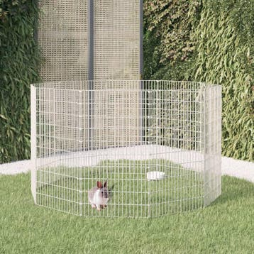 vidaXL Dierenverblijf 10 panelen 54x100 cm gegalvaniseerd, Dieren en Toebehoren, Knaagdieren en Konijnen | Hokken en Kooien, Verzenden