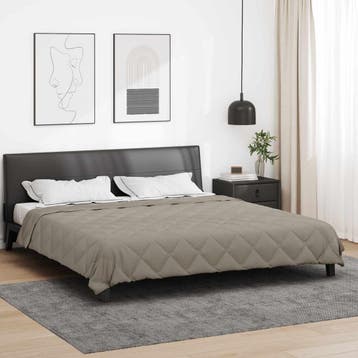 vidaXL Volledig Jaar Dekbed Lichtgrijs 220 x 240 cm, Verzenden, Nieuw