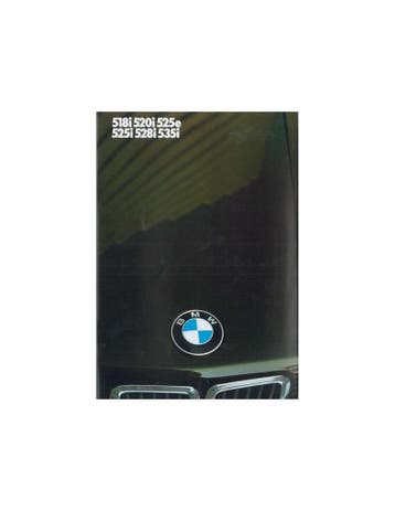 1986 BMW 5 SERIE BROCHURE NEDERLANDS