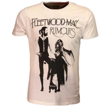 Fleetwood Mac Rumours Black on White T-Shirt, Nieuw