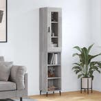 vidaXL Hoge kast 34,5x34x180 cm bewerkt hout grijs sonoma, Verzenden, Nieuw