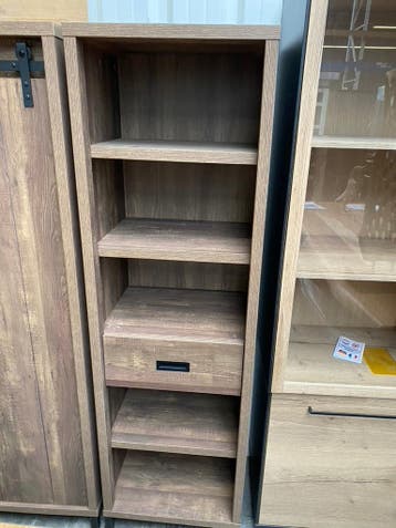 Stanley boekenkast, mokka (nieuw, outlet), Huis en Inrichting, Nieuw, Overige materialen, Met plank(en)