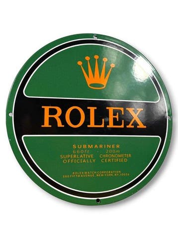 Rolex - Submariner - Plaque émaillée - Émail, Antiquités & Art