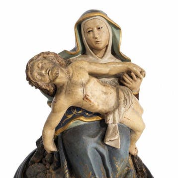 sculptuur, Pieta - 19th Century - 78 cm - Hout