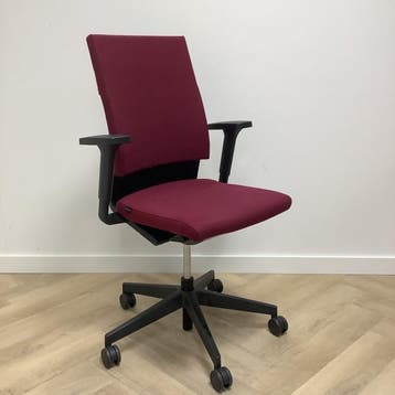 Wilkhahn Neos ergonomische bureaustoel, Bordeauxrood - zwart, Ergonomisch, Gebruikt, Bureaustoel