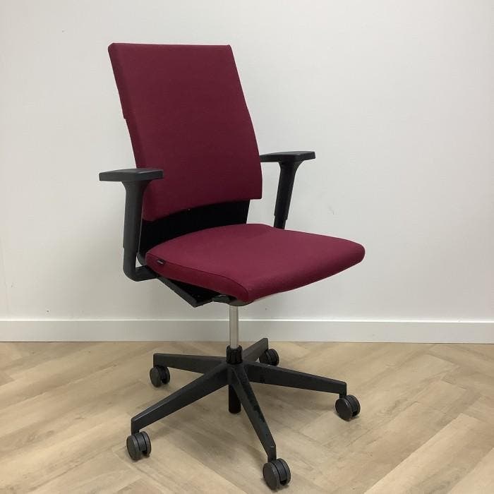 Wilkhahn Neos ergonomische bureaustoel, Bordeauxrood - zwart, Maison & Meubles, Chaises de bureau