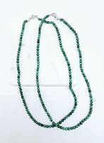 Malachiet ketting met slotje (zie filmpje), Handtassen en Accessoires, Edelstenen, Ophalen of Verzenden, Nieuw