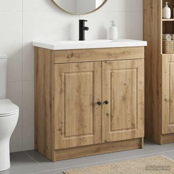 vidaXL Badkamermeubel Set Artisanaal eiken 78,5 x 37,5 x 81, Verzenden