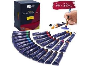 Veiling - Artina Acrylverf Set 24 Tubes à 22ml - Premium Ac, Hobby en Vrije tijd, Knutselen, Nieuw