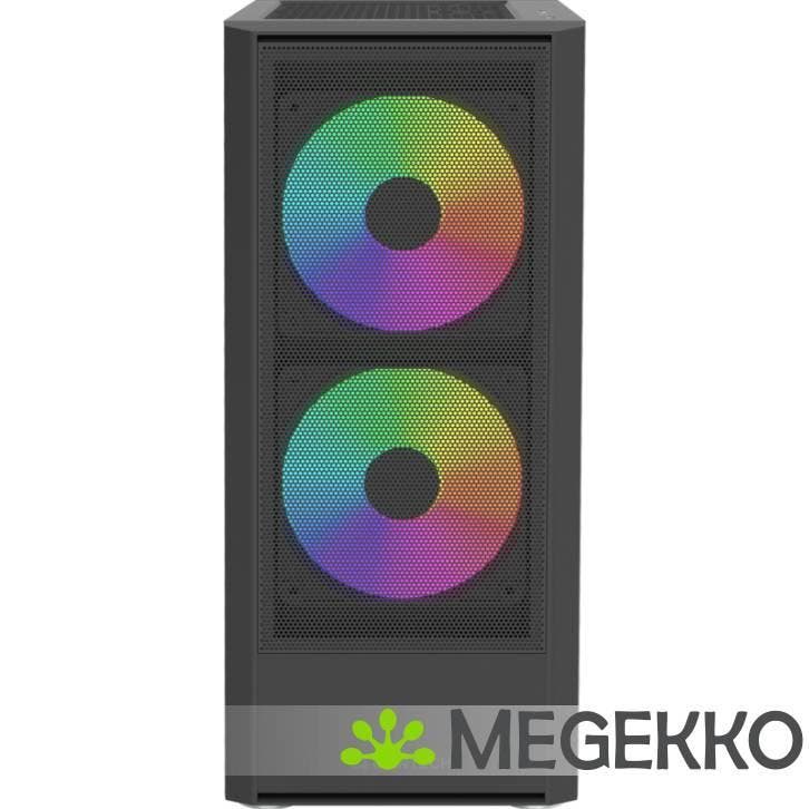 Montech X2 Plus Midi-Tower Zwart, Computers en Software, Computerbehuizingen, Nieuw, Verzenden