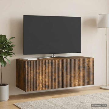 vidaXL Wandmontage TV-kast Gerookt eiken 78,5 x 31 x 30 cm, Verzenden, Nieuw