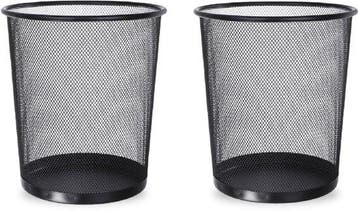 2dekans | BRASQ 2x Papierbak Rond - Zwart - 12 Liter -, Ophalen of Verzenden, Nieuw