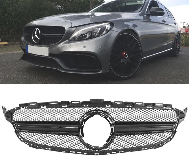 CALANDRE MERCEDES W205 FACELIFT 18- LOOK AMG NOIR BRILLANT, Auto-onderdelen, Carrosserie, Verzenden