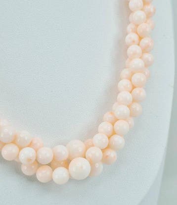 Koraal - Zilver - Halsketting - Roze koraal, Nieuw