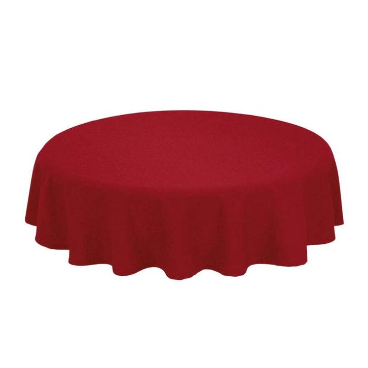 Nappe de Table Ronde Red Rouge 132cm Ø - Treb SP, Maison & Meubles, Cuisine | Linge de cuisine, Envoi