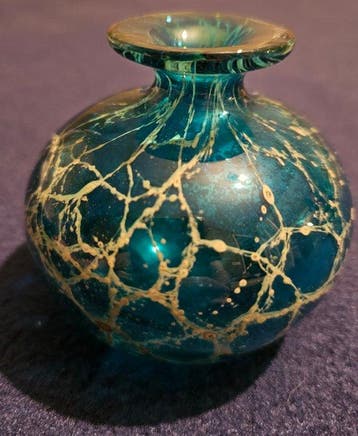 Vaas - Glas - Geslepen murano vaasje, Antiek en Kunst