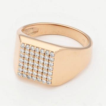 Bague - 18 carats Or rose Diamant (Naturelle), Handtassen en Accessoires, Nieuw