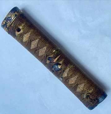 Teken: samurai-priester-motief, haaienhuid tsuka - Japan