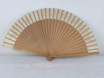 Espagne - Art deco Éventail - Bois, Toile - Cabaret espagnol