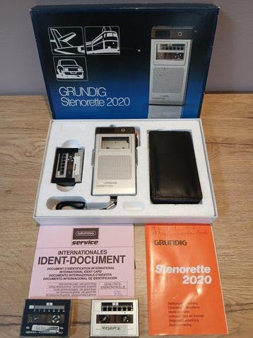 Grundig - Stenorette 2020 Steno-Cassette Dictation Recorder, Audio, Tv en Foto, Nieuw