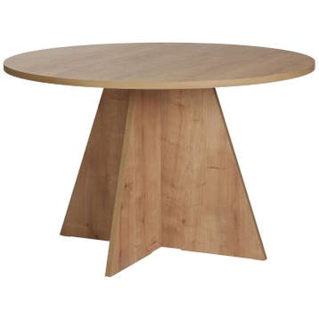 Evila Modern Dining Table, Sapphire Oak, 120 X 75 X 120 Cm, Huis en Inrichting, Verzenden, Nieuw, 100 tot 150 cm, Scandinavisch