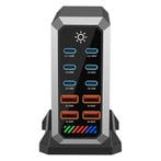 DrPhone GaNForce2 10-Poorts GaN USB Laadstation 200W – 6x, Verzenden