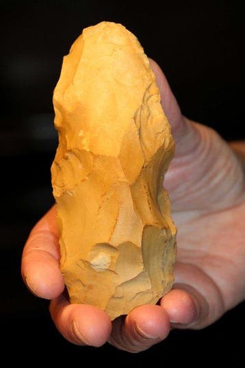 Néolithique Silex Hâche taillée - 120 mm (Sans prix de, Antiquités & Art