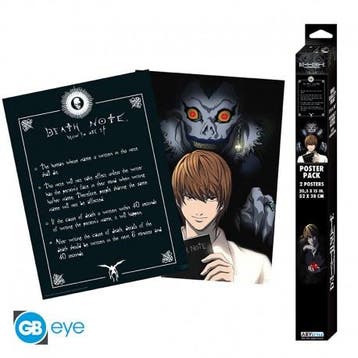 Death Note Light & Death Note Set 2 Posters Chibi 52 x 38cm, Ophalen of Verzenden, Nieuw