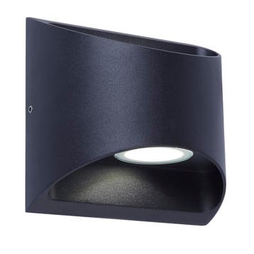 Wandverlichting modern Reno Up en Down Muurlamp Zwart, Verzenden