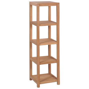 vidaXL Badkamer opbergrek 4-laags 42x42x165 cm massief, Verzenden
