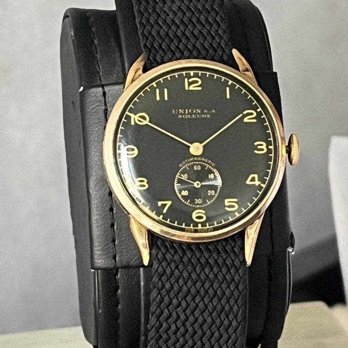 Union S.A. Soleure - Vintage 1945 - Sans prix de réserve -, Handtassen en Accessoires, Horloges | Heren