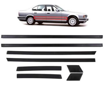BMW 5-Serie E34 88-95 stootlijsten / deurlijsten set 8-delig, Auto-onderdelen, Nieuw, Links, BMW