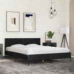 vidaXL Bedframe bewerkt hout metaal zwart 160x200 cm, Verzenden, Nieuw