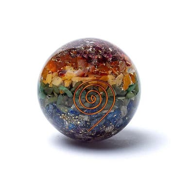 Orgoniet bol 7 chakra ±5.5cm, Ophalen of Verzenden, Nieuw