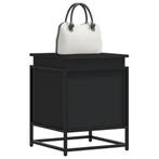 vidaXL Opbergbox met deksel 40x40x51,5 cm bewerkt hout zwart, Verzenden