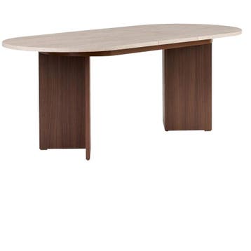 Evila Modern Extendable Dining Table, 160-200 Cm, Travertine, Verzenden, 150 tot 200 cm, Nieuw, Scandinavisch