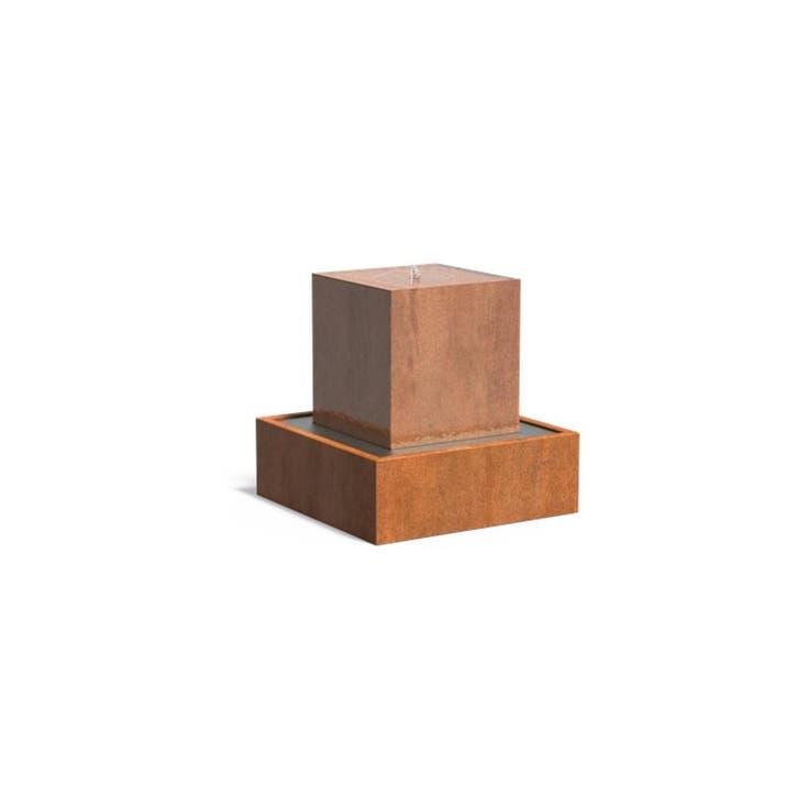 Cortenstaal waterblok 70x70x70cm, Jardin & Terrasse, Pièces d'eau & Fontaines