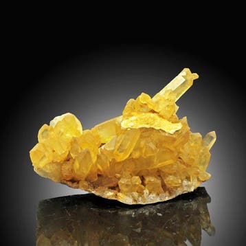 Groupe de quartz mandarine naturel Groupe de cristal -