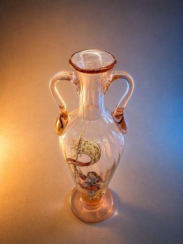 François-Théodore Legras - Vaas - Glas - Zeer zeldzame
