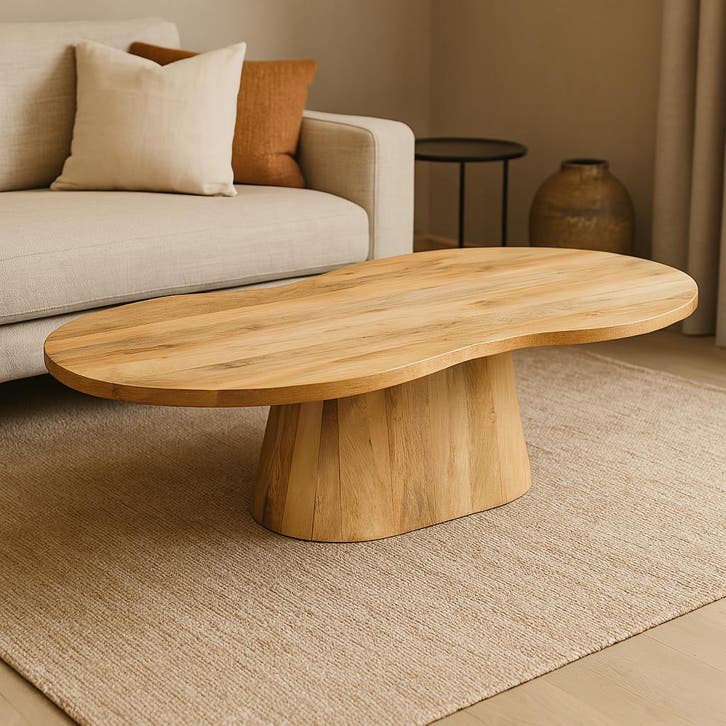 Salontafel Mangohout Odin Organische Vorm Massief, Maison & Meubles, Tables | Tables de salon, Envoi