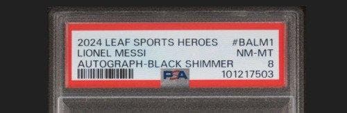 2024 Leaf Sports Heroes Lionel Messi #BALM1 - Autograph 1/8, Collections, Collections Autre