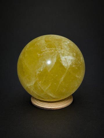 Lemon Citrine Sphere Ø 89mm – Hoogwaardige gepolijste